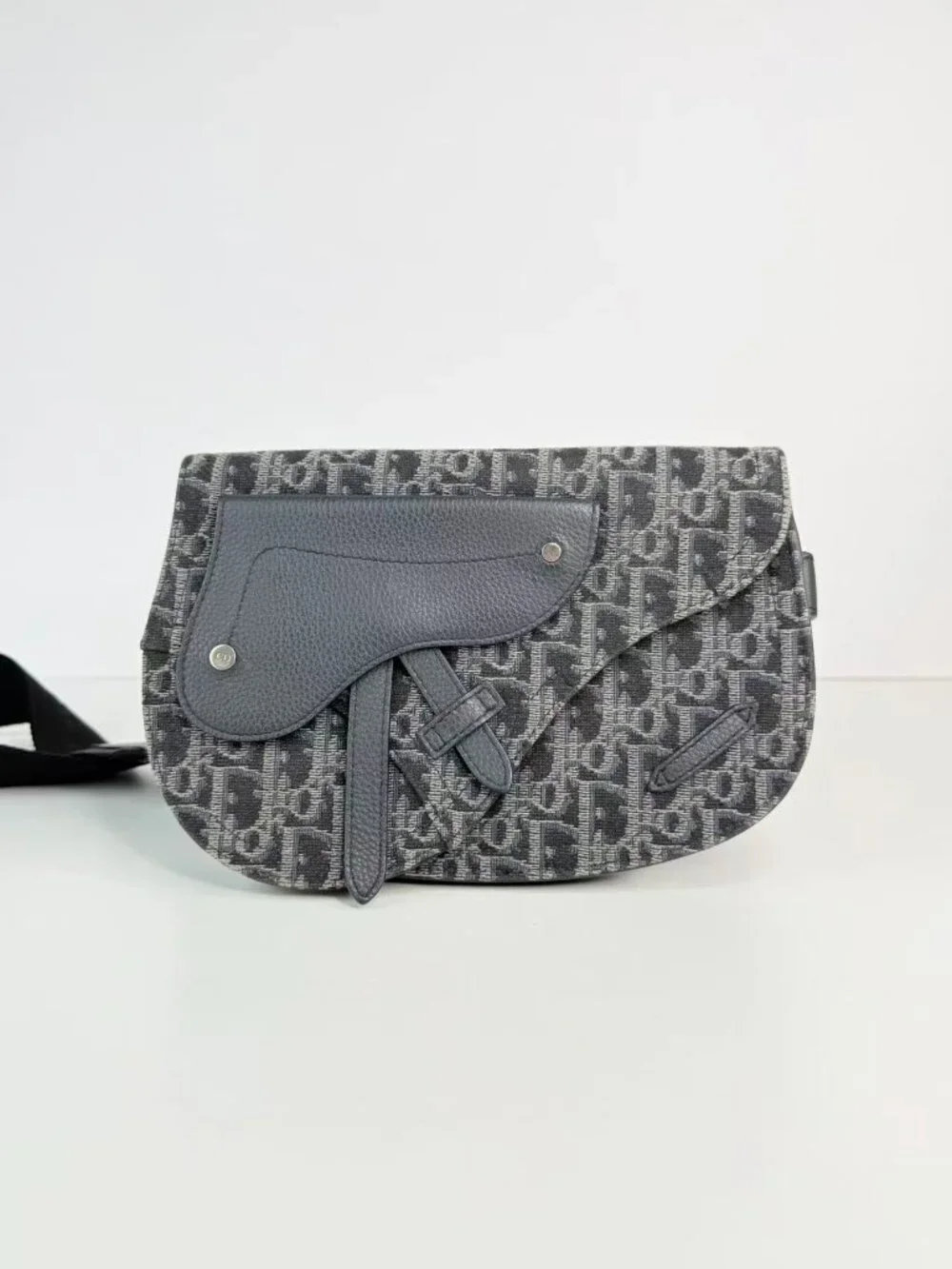 Christian Dior Saddle Oblique Jacquard Canvas Shoulder Crossbody Bag